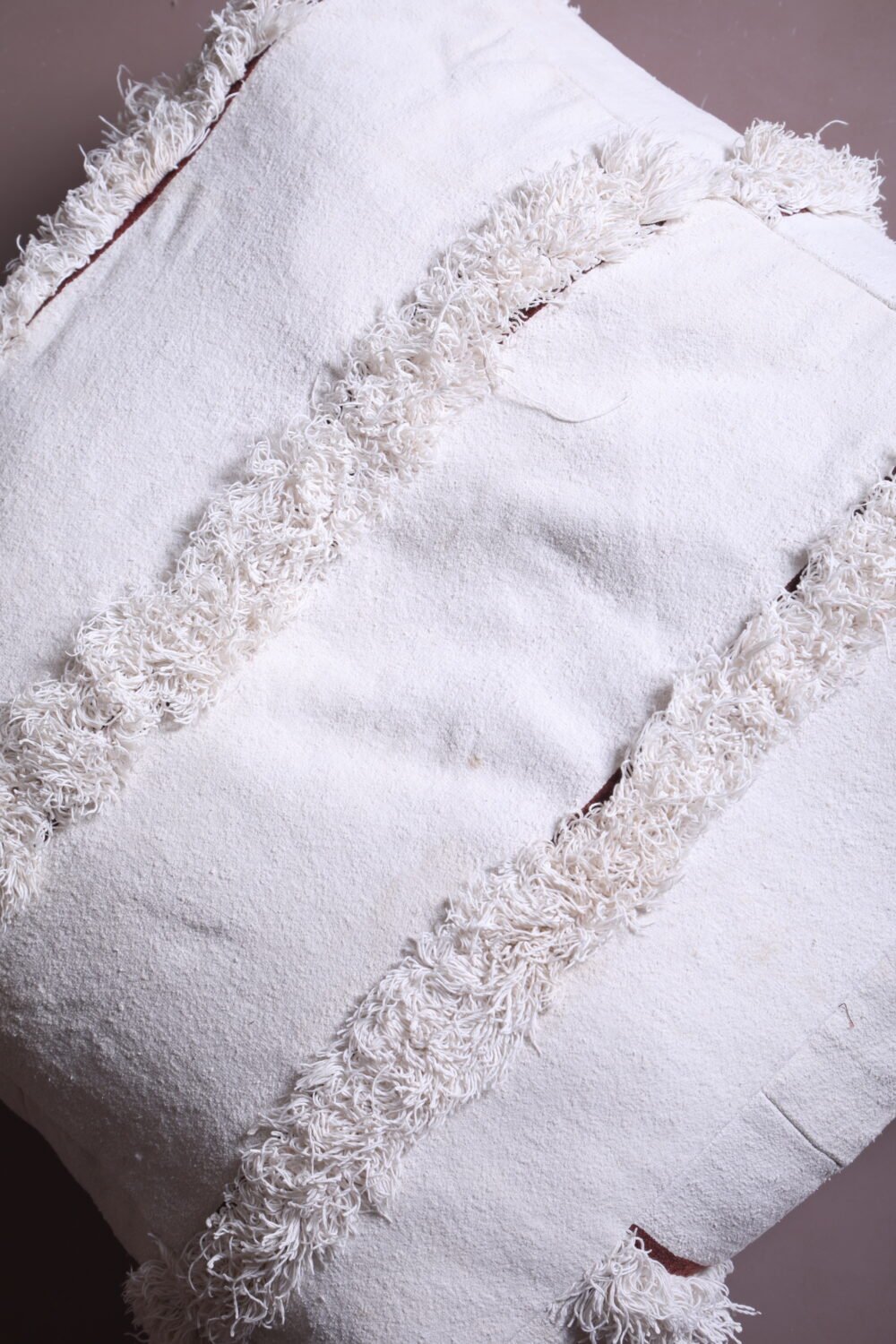 Minimalist White Moroccan Pouf Set | Handira-Inspired Floor Cushions - Image 8