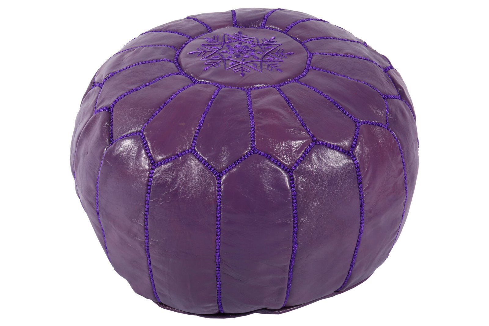 Deep Purple Moroccan Pouf