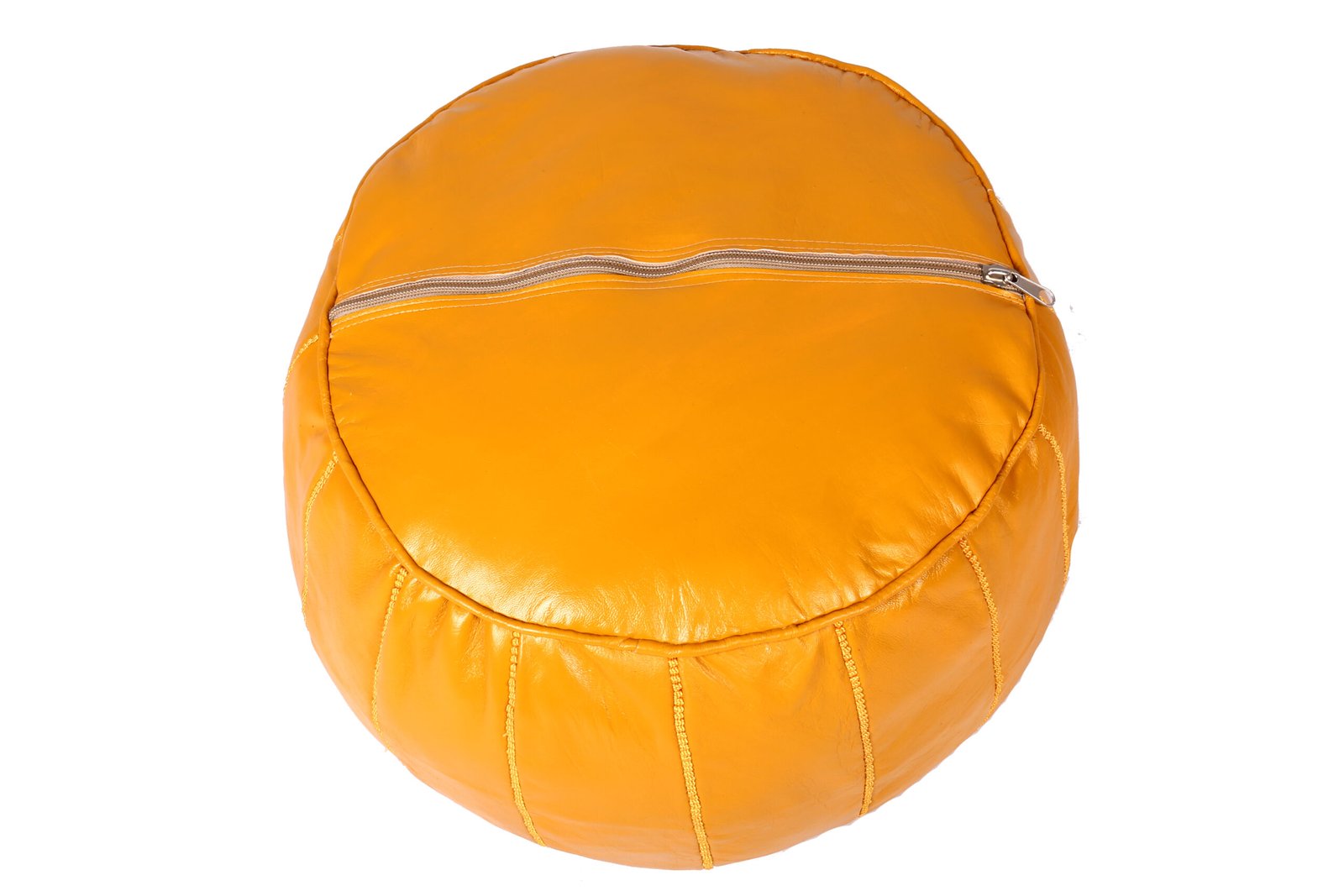 Yellow Moroccan pouf