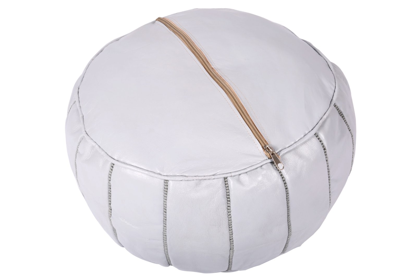 Leather pouf