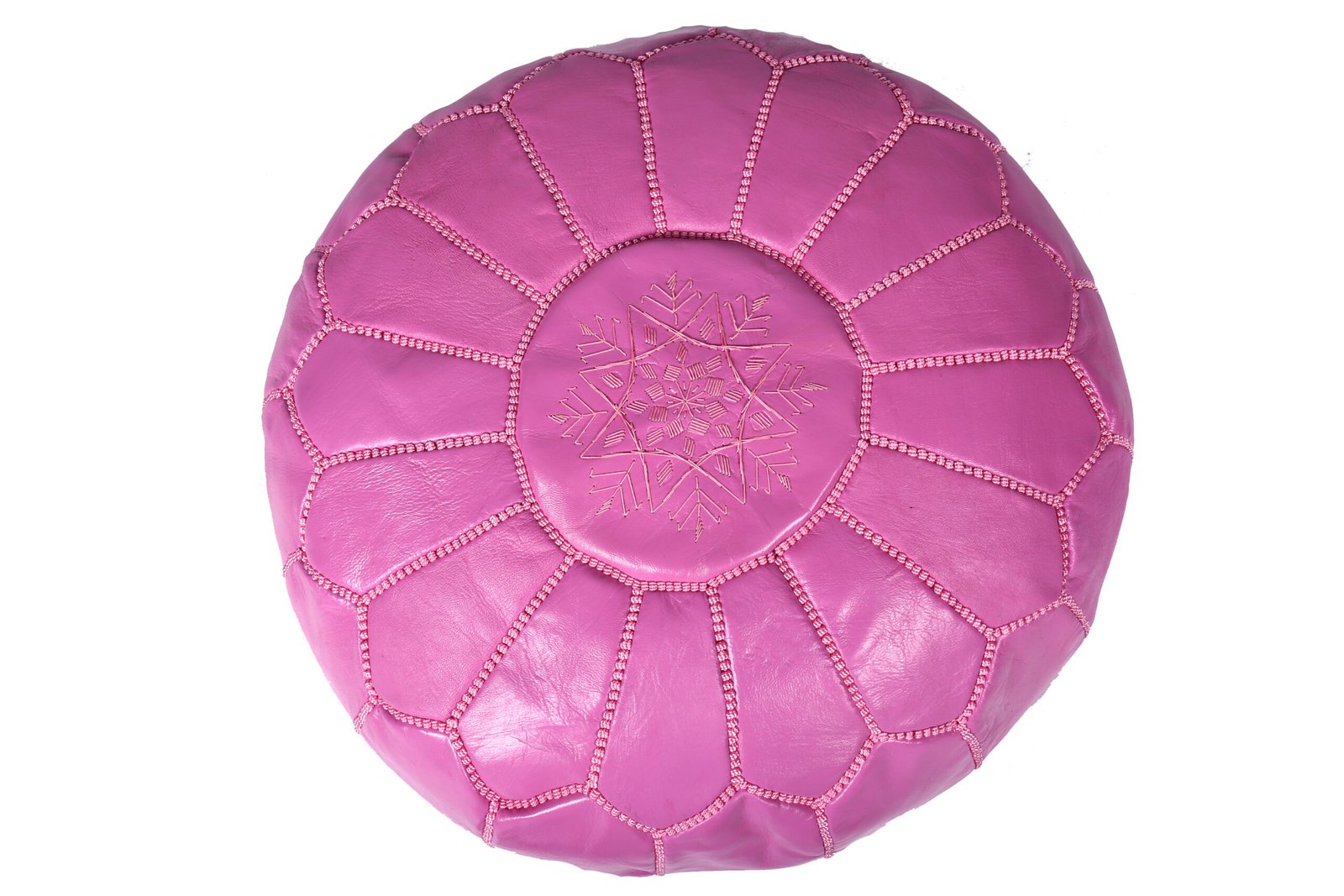 Handmade pink pouf