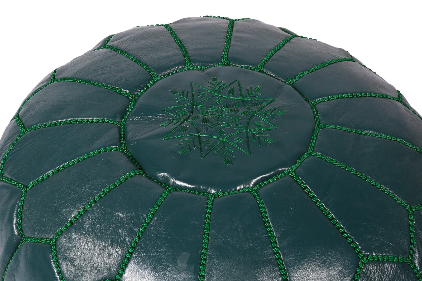 Dark Green Moroccan Pouf