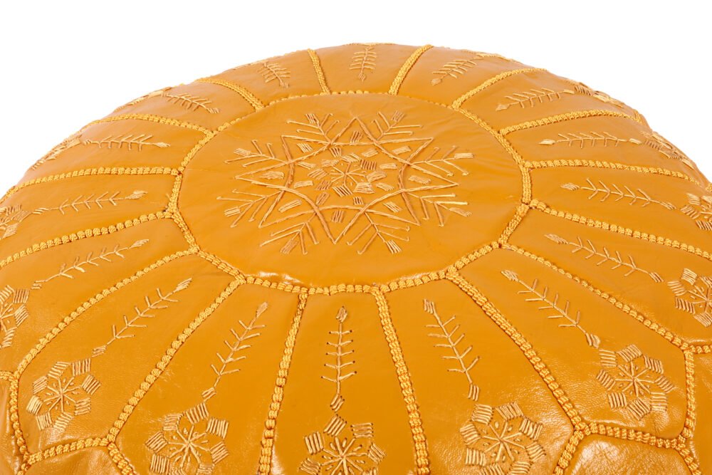 Yellow Moroccan Pouf