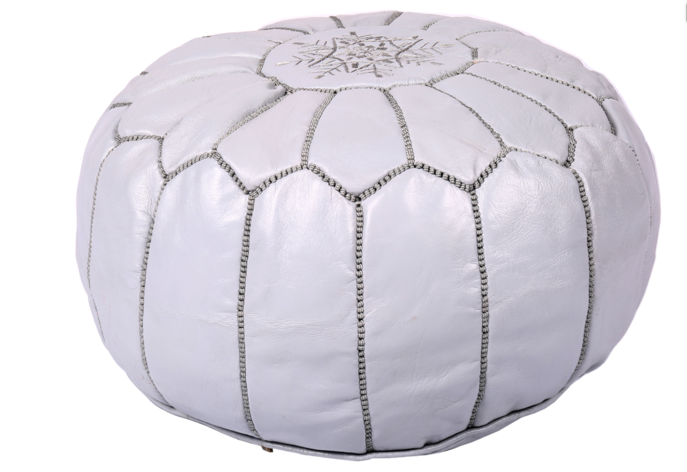 Moroccan leather pou