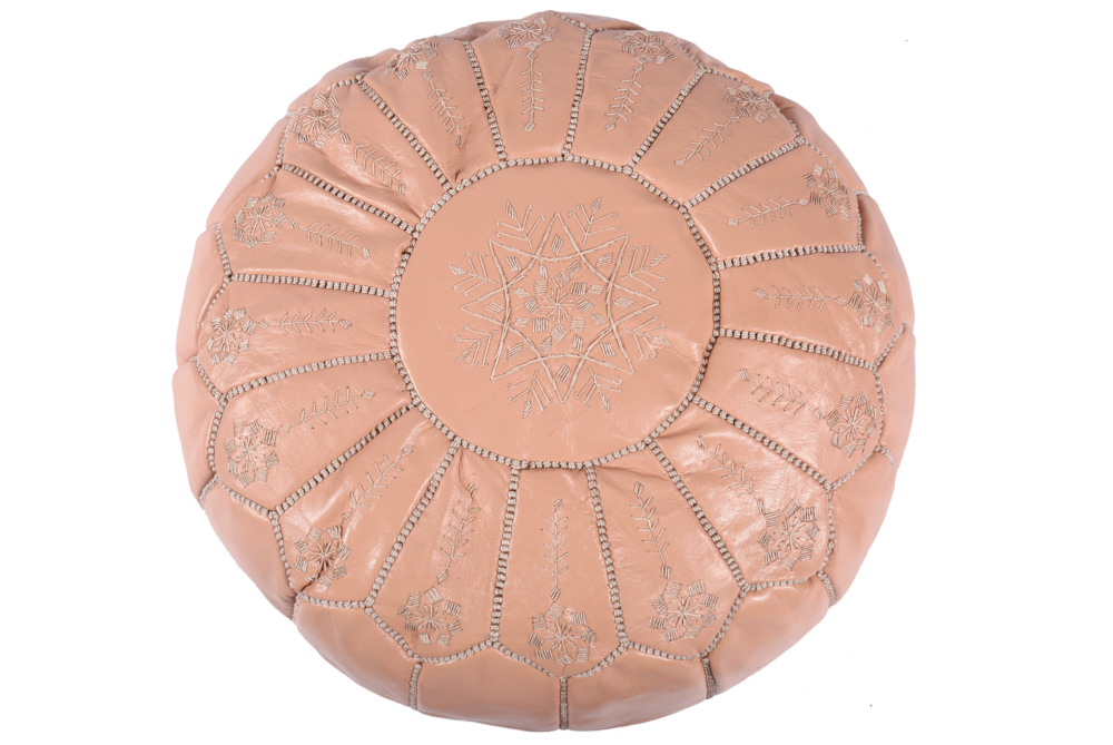 Blush Pink Moroccan Pouf